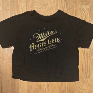 Miller High Life Women's Graphic Short Sleeve Crop Top